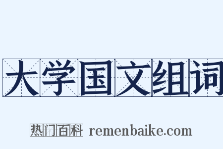 大学国文组词是什么意思的图片